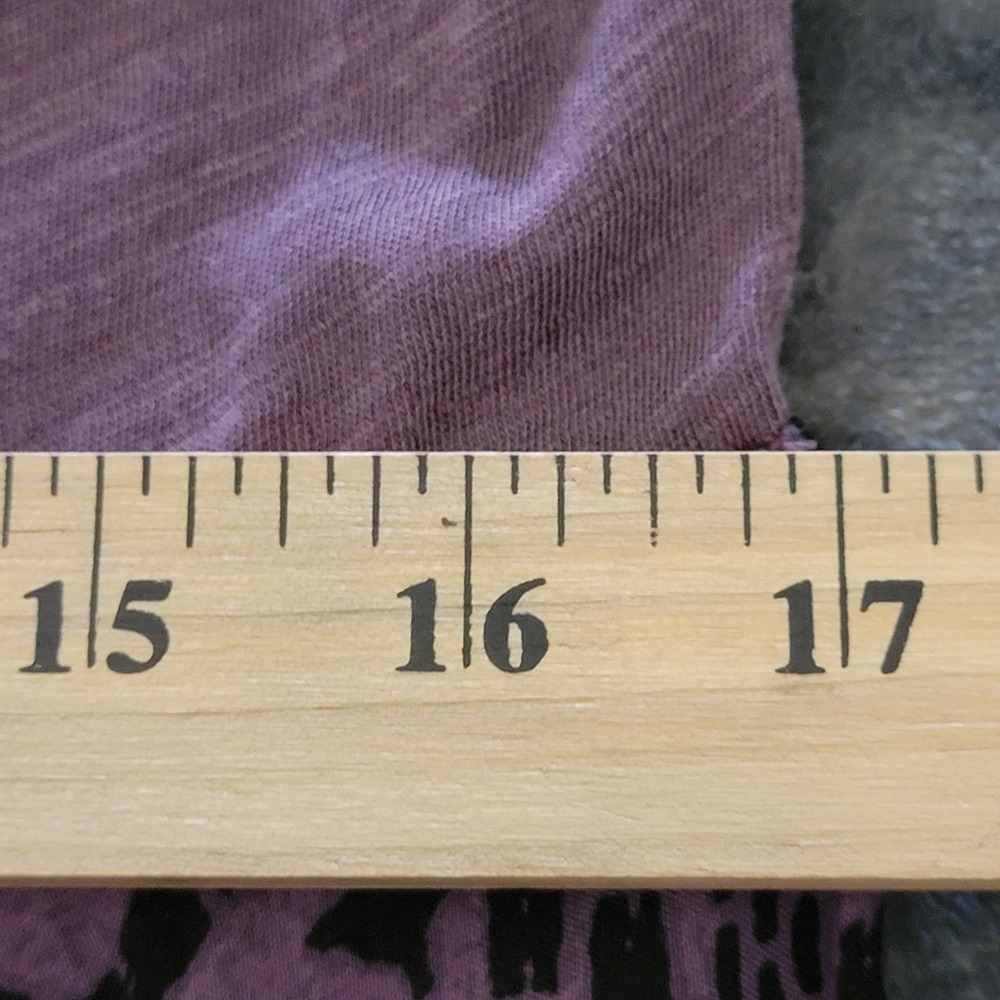 Indigo Thread Co Tunic Women Medium Purple Henley‎ Sharkbite Boho - Picture 10 of 12
